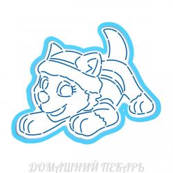 Щенячий патруль Эверест вырубка с трафаретом 11*13,5 см (TR-2)