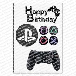 Playstation Плейстейшн приставка вафельная картинка