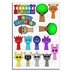 Sprunki Спрунки 2 вафельная картинка