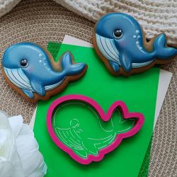 Кит вырубка с трафаретом 10*6,7 см (TR-2)