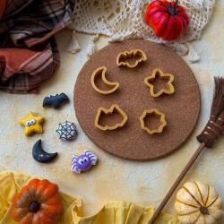 Хелловін набір міні-вирубок для пряників 3-4 см 5 шт (3D)