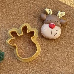 Олень міні вирубка для пряників 4 см (3D)