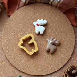 Лось міні вирубка для пряників 3,5 см (3D)