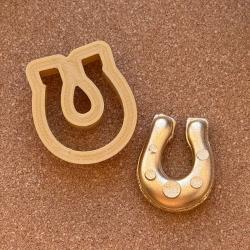 Підкова міні вирубка для пряників 3,5 см (3D)