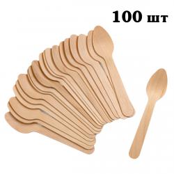 Ложка дерев'яна десертна 11 см 100 шт
