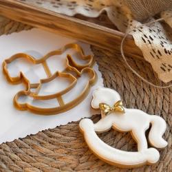 Конячка-гойдалка вирубка для пряників 11*9 см (3D)