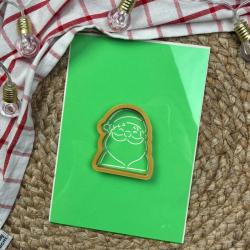 Санта вырубка с трафаретом 6,5*5,7 см (TR-2)