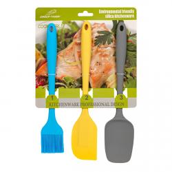 Набір пензлик, лопатка, ложка силіконові ZC-3PC
