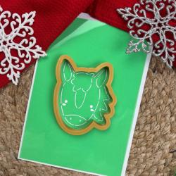 Конячка 13 вирубка з трафаретом 9*7,5 см (TR-2)