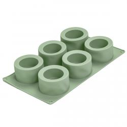 Форма силіконова планшет Циліндр високий 6 шт Форма силіконова планшет Циліндр високий 6 шт