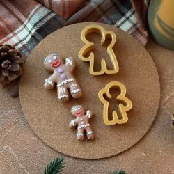 Пряникові чоловічки міні вирубки для пряників 5,5 і 4 см 2 шт (3D)
