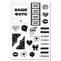 Наклейки Історія Кохання black and white індивідуальні (N) Наклейки Історія Кохання black and white індивідуальні (N)