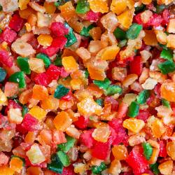 Цукати Мікс фруктів різнокольоровий кубик Eurocas (македонія) (200 гр.)