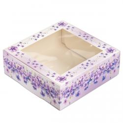 Упаковка для зефіру з віконцем Барвінок 200*200*70 мм ВТП