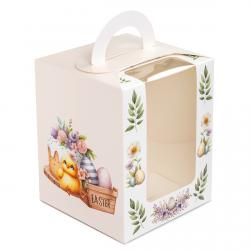 Коробка для пакування Паски з віконцем Беж 160*160*200 ВТП