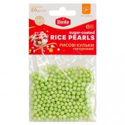 СЛАДО рисові кульки в білому шоколаді Фісташка 20 г