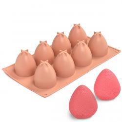 Форма для мусового десерту 3D Полуниця 8 шт ММ-1507