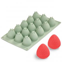 Форма для мусового десерту 3D Полуниця 15 шт ММ-1522