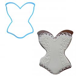 Вырубка для пряников Корсет 10*8 см (3D)