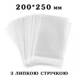 Пакет с липкой лентой 200*250 мм для упаковки Пряников 25 мкм (100 шт)