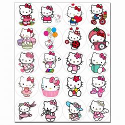 Капкейки-5 см Hello Kitty 1 вафельна картинка