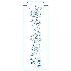 Мишки трафарет для торта 5*26 см (TR-2)