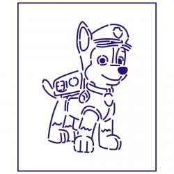 Трафарет Щенячий патруль Гонщик 11*7,5 см (TR-2)