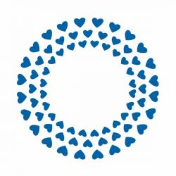 Фон из сердец 9 трафарет для пряника 13*13 см (TR-2)