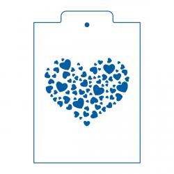 Cердце 2 трафарет для пряника 9*11 см (TR-2)