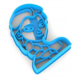 Вырубка для пряников Холодное сердце Эльза 8*5,6 см (3D)
