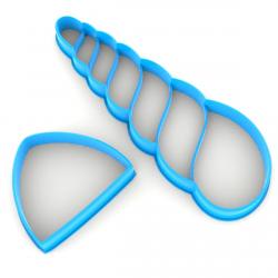 Набор вырубок для пряников Единорожек Рог 15*4,8 см и Ушко 4,7*5,3 см (3D)