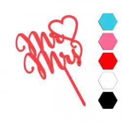 Mr&Mrs 1 топпер для торта 12*14 см (3D)
