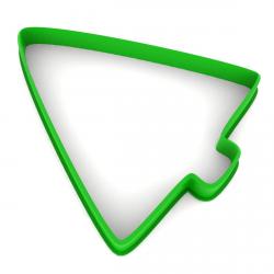 Вырубка для пряников Елка-1 10*8,4 см (3D)