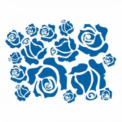 Трафарет Фон Розы 13,5*18 см (TR-2)