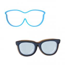 Вырубка для пряников Очки 4*10 см (3D)