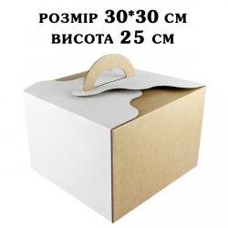 Упаковка для торта зміцнена серце 300*300*250мм