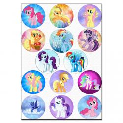 Капкейки-6 см My little Pony 1 вафельная картинка