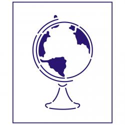 Трафарет Глобус 11 см (TR-2)