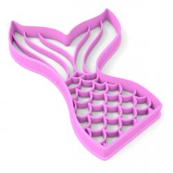 Вырубка для пряников Хвост Русалочки 9*8 см (3D)