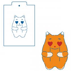 Трафарет Кот 10*7 см (TR-2)