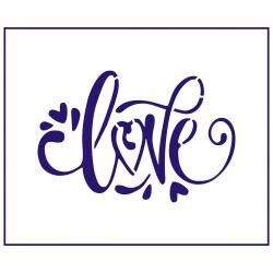 Трафарет Надпись love 7*10,5 см (TR-2)