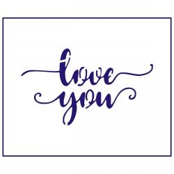 Трафарет Надпись love you 6,5*11 см (TR-2)