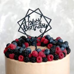 Happy Birthday топпер для торта 16*10 см (3D)
