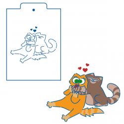 Трафарет Кот саймон 9.5*12 см (TR-2)
