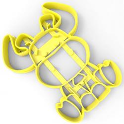 Бычок-3 вырубка для пряников 10*8 см (3D)