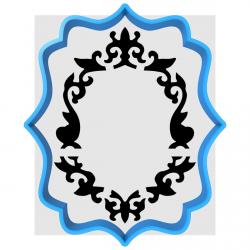Рамка-1 вырубка с трафаретом 14,5*12 см (TR-2)