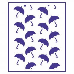 Трафарет Фон Зонтики 13*9,5 см (TR-2)