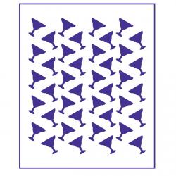 Трафарет Фон Бокалы 12,5*10 см (TR-2)