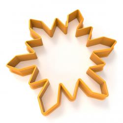 Снежинка 7 вырубка для пряников 9*7,5 см (3D)