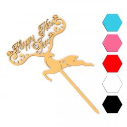 Happy New Year топпер для торта 14*14 см (3D)